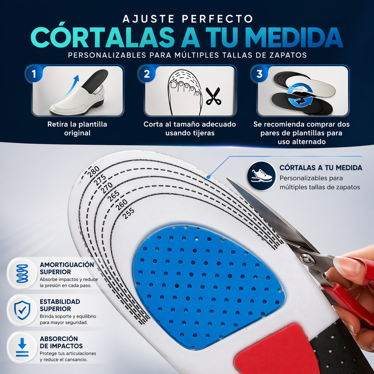 Plantillas Ortopédicas | Alivia Dolor de Pies y Fascitis Plantar + ENVÍO GRATIS 🚚