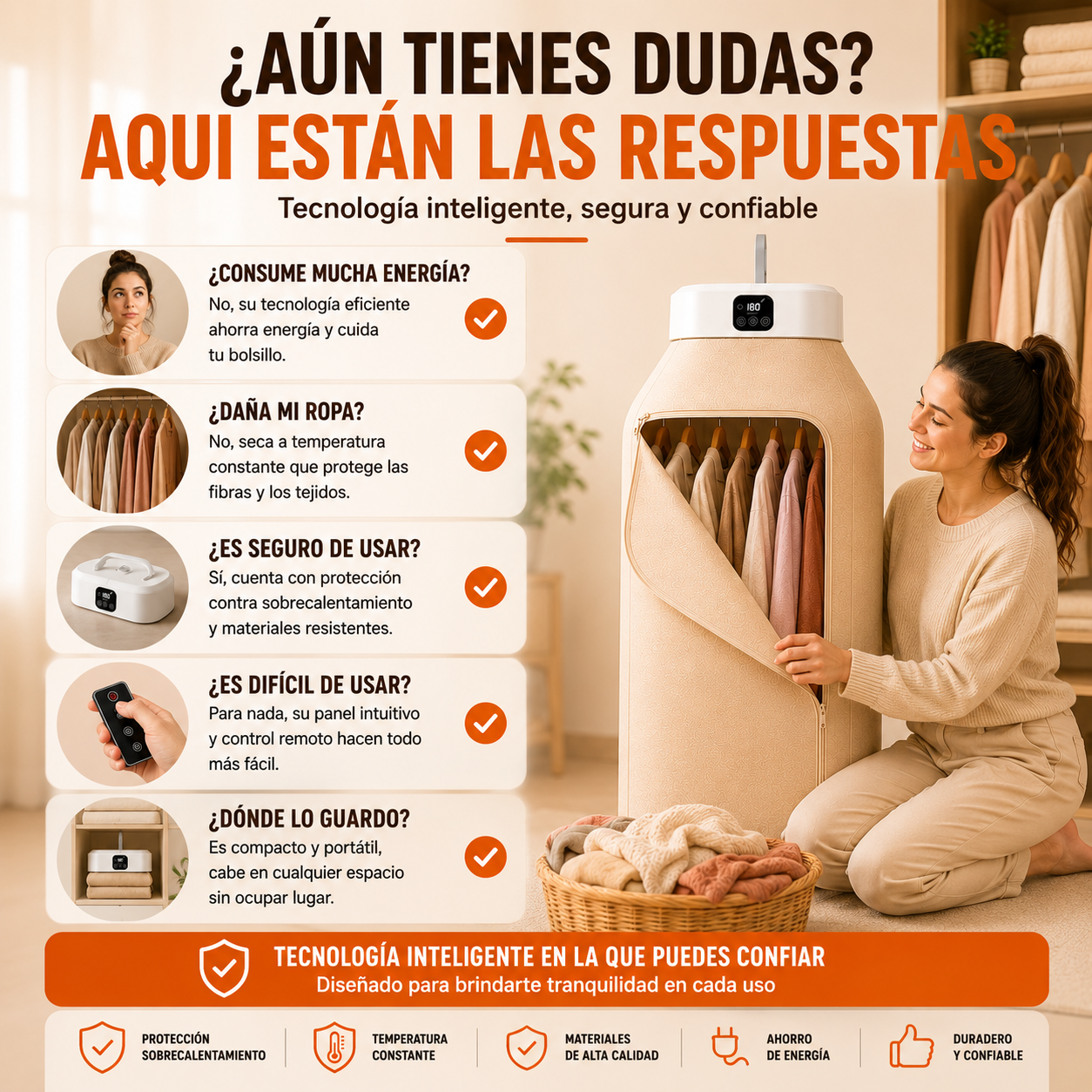 Secadora Portátil Inteligente de Ropa + ENVÍO GRATIS 🚚