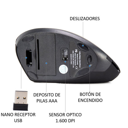 Mouse Vertical Inalambrico