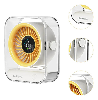 Ventilador de Escritorio USB Portátil Recargable y Silencioso