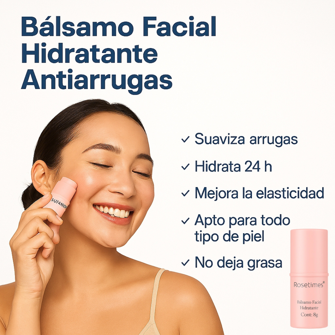 Bálsamo Facial Hidratante Antiarrugas Rosetimes®-Hidratación profunda, firmeza visible y piel rejuvenecida