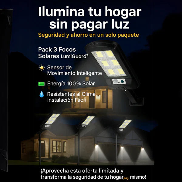 Foco Solar LumiGuard™💡🔋