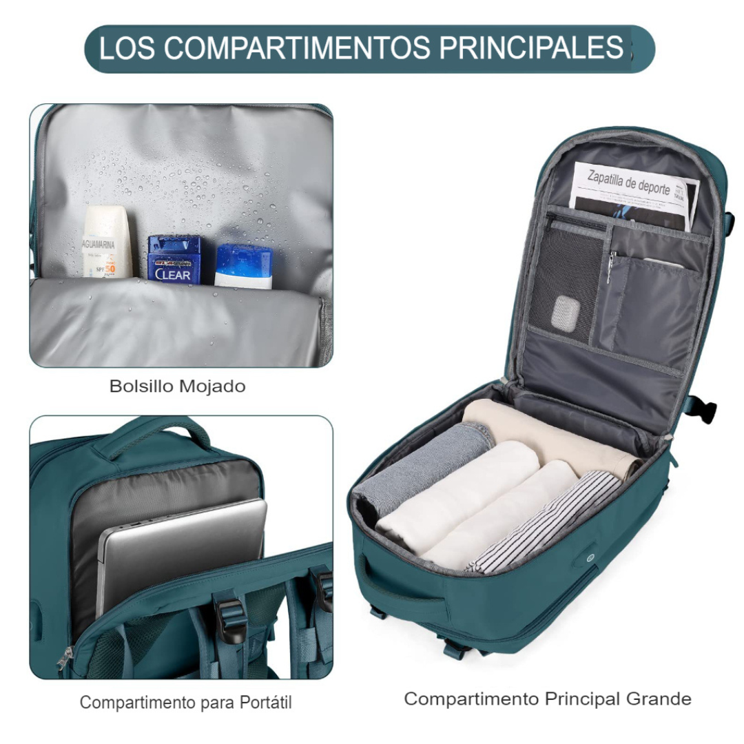 Travelers Backpack™ - Mochila Viajera con Múltiples Compartimientos - La Mochila Ideal para Viajeros