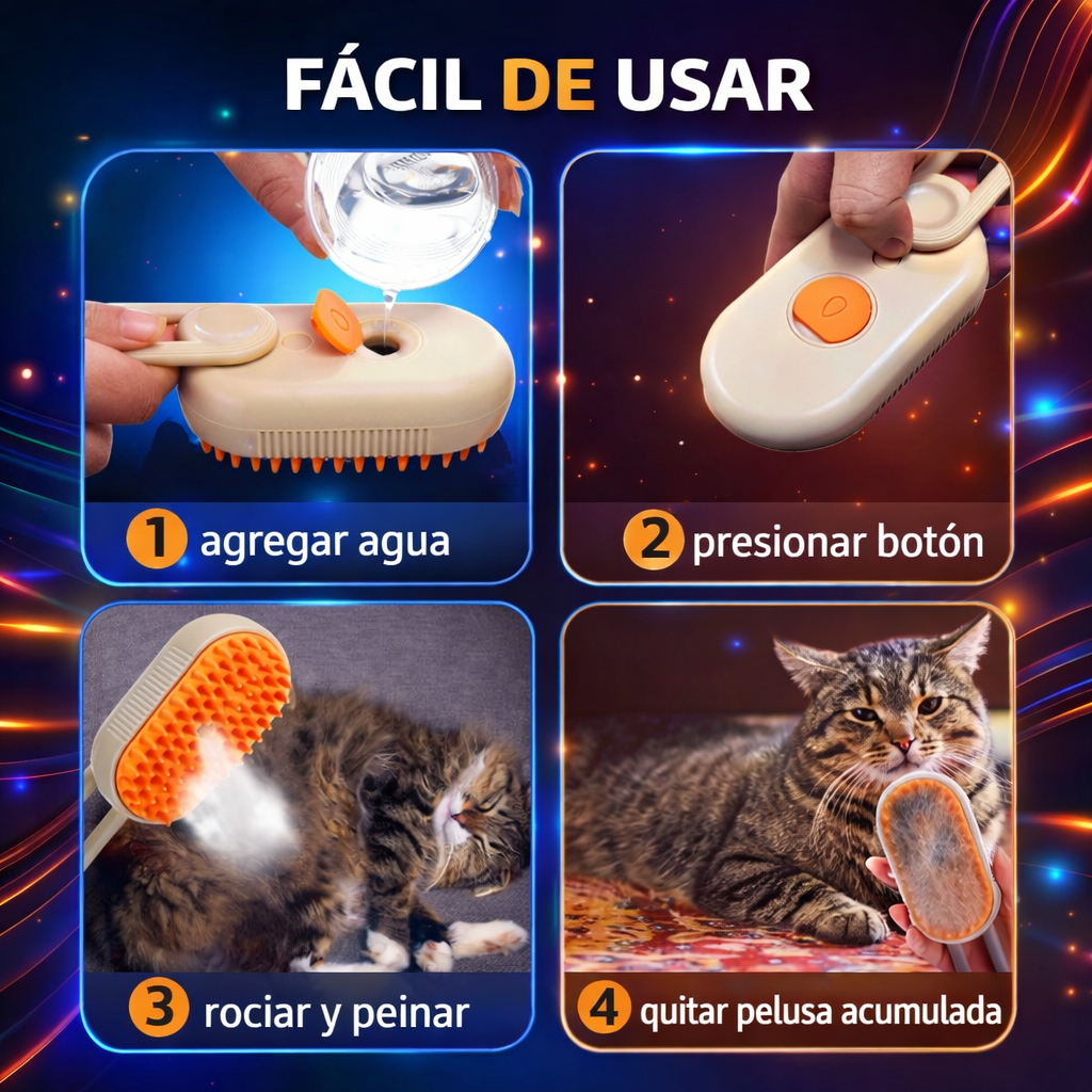 💫 ✨Cepillo de vapor para Mascotas-Spa para tu amigo peludo💫 ✨+ ENVÍO GRATIS 🚚