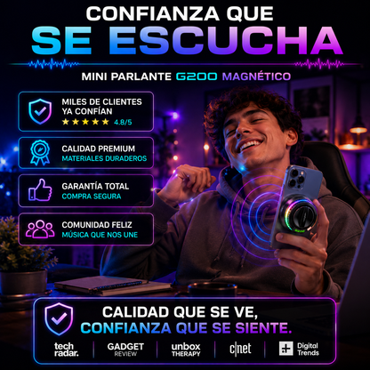 Mini Parlante Magnético portátil Multiuso-Sonido potente+ ENVÍO GRATIS 🚚