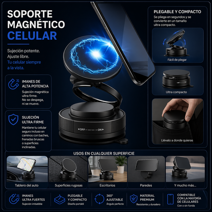 💫 ✨Soporte Magnético Ajustable para Celular – Diseño Premium 360°💫 ✨+ ENVÍO GRATIS 🚚