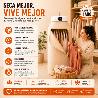 Secadora Portátil Inteligente de Ropa + ENVÍO GRATIS 🚚
