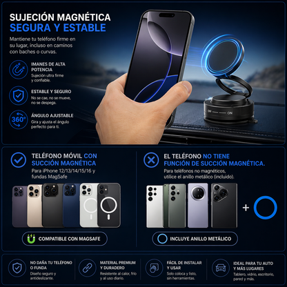 💫 ✨Soporte Magnético Ajustable para Celular – Diseño Premium 360°💫 ✨+ ENVÍO GRATIS 🚚