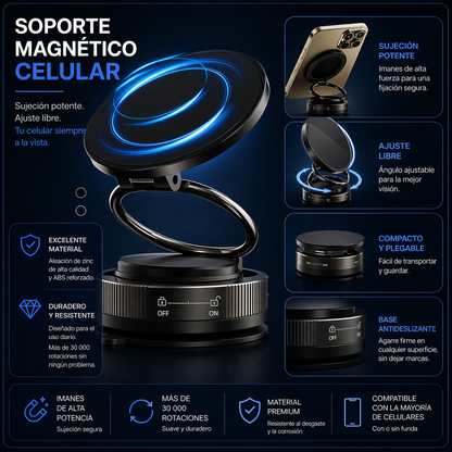 💫 ✨Soporte Magnético Ajustable para Celular – Diseño Premium 360°💫 ✨+ ENVÍO GRATIS 🚚