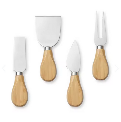 Tabla Para Quesos De Madera Bambu 4 Ac