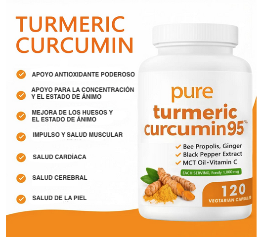 Curcuma Turmeric con pimienta negra 60 capsulas