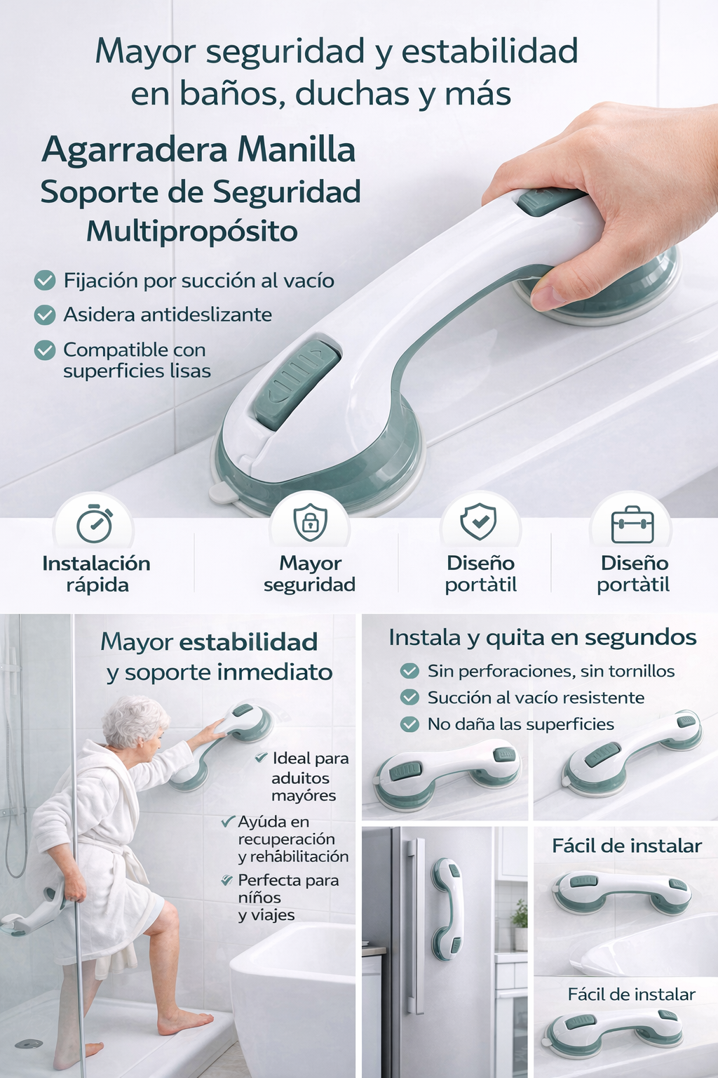 AGARRADERA MANILLA DE SEGURIDAD MULTIPROPÓSITO
