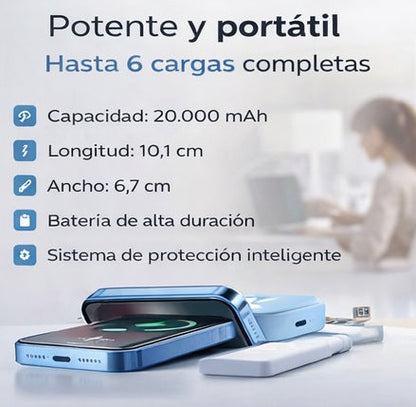 🔋 Batería Magsafe Power Bank 20.000 mAh para cargar tus dispositivos donde quieras