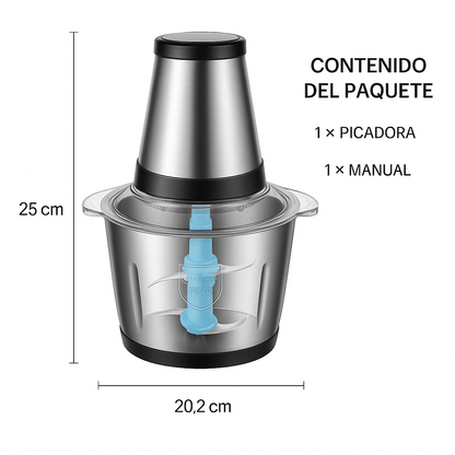 Picadora eléctrica de 2 velocidades