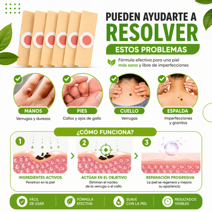 20 Parches Removedor De Callos Y Verrugas Alivia Dolor Sin Aroma