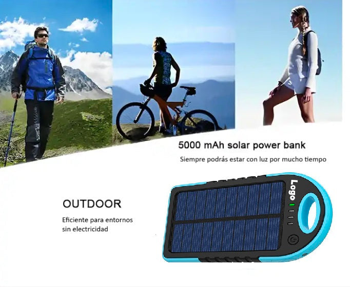 Llavero Power Bank con carga solar