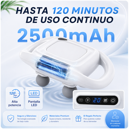 💆‍♀️ Masajeador Eléctrico 4 Cabezales 360° – Relajación Profunda en Casa+ ENVÍO GRATIS 🚚