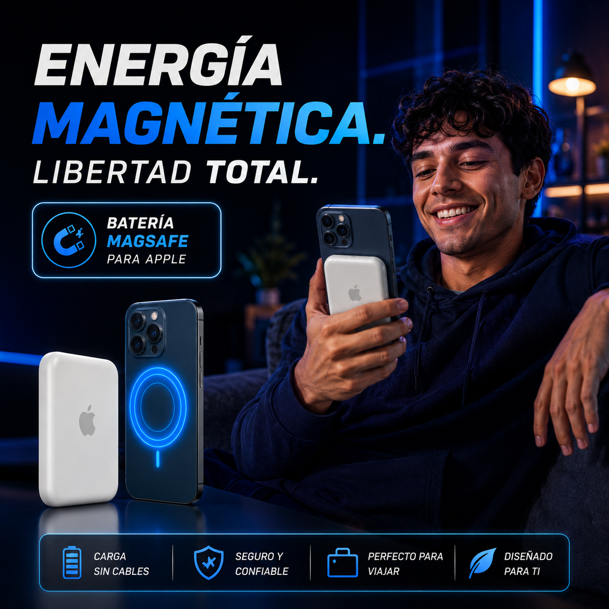 Batería Magsafe para productos Apple-Energía sin límites + ENVÍO GRATIS 🚚