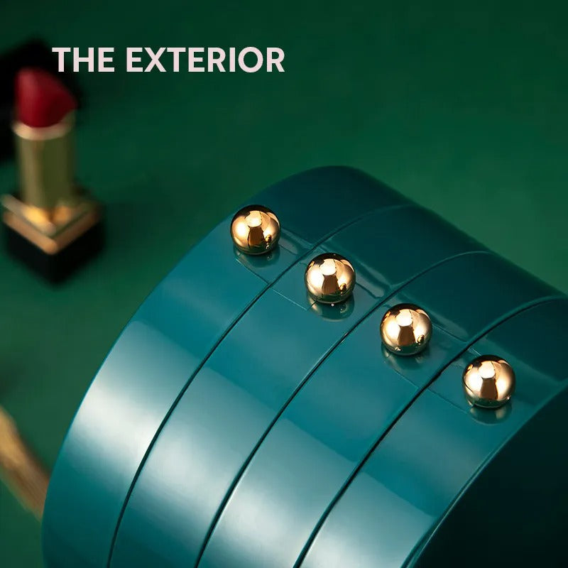 Joyero plegable escritorio con espejo para mujer