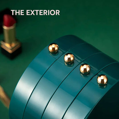 Joyero plegable escritorio con espejo para mujer