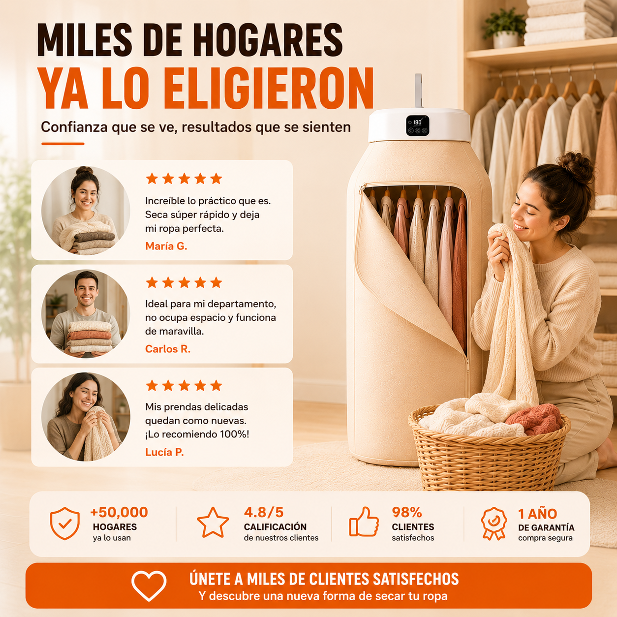 Secadora Portátil Inteligente de Ropa + ENVÍO GRATIS 🚚