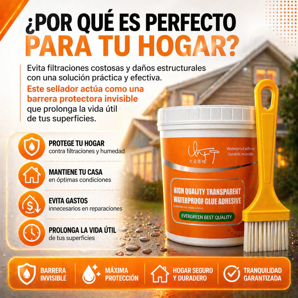 Sellador Transparente Impermeable -Sella, repara y protege cualquier superficie+ ENVÍO GRATIS 🚚