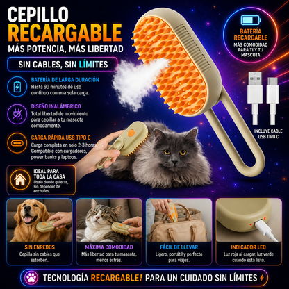 💫 ✨Cepillo de vapor para Mascotas-Spa para tu amigo peludo💫 ✨+ ENVÍO GRATIS 🚚