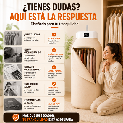 Secadora Portátil Inteligente de Ropa + ENVÍO GRATIS 🚚