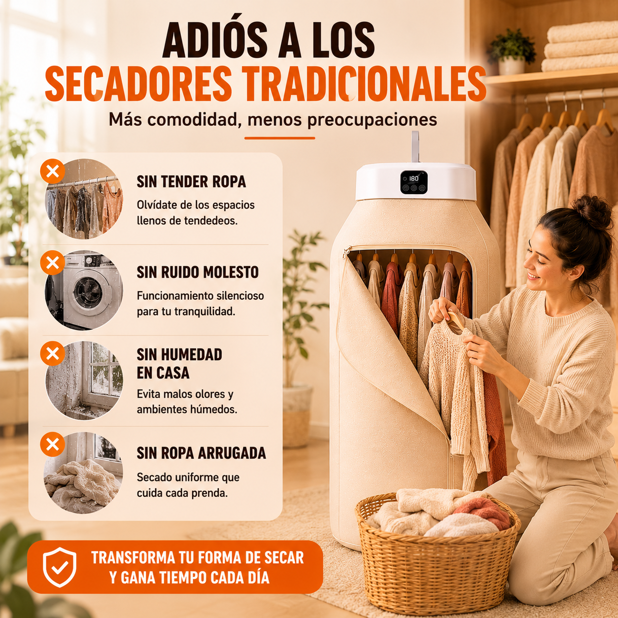 Secadora Portátil Inteligente de Ropa + ENVÍO GRATIS 🚚