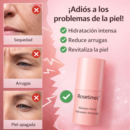 Bálsamo Facial Hidratante Antiarrugas Rosetimes®-Hidratación profunda, firmeza visible y piel rejuvenecida