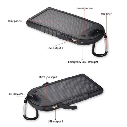 Llavero Power Bank con carga solar