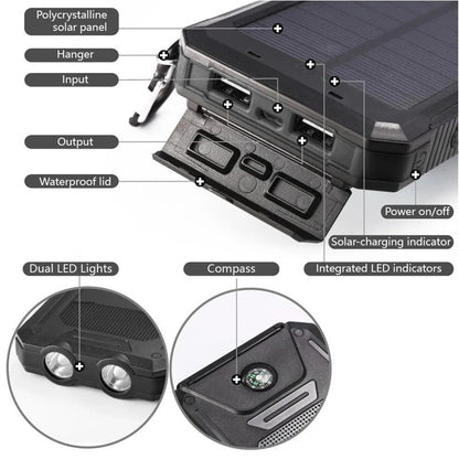 POWER BANK CON CARGA SOLAR