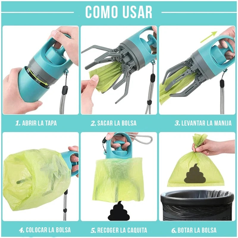 Recogedor portátil de caquita de mascota